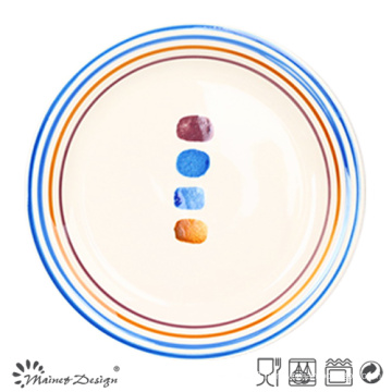 Multi-Color Circle Dinner Plate with Dots